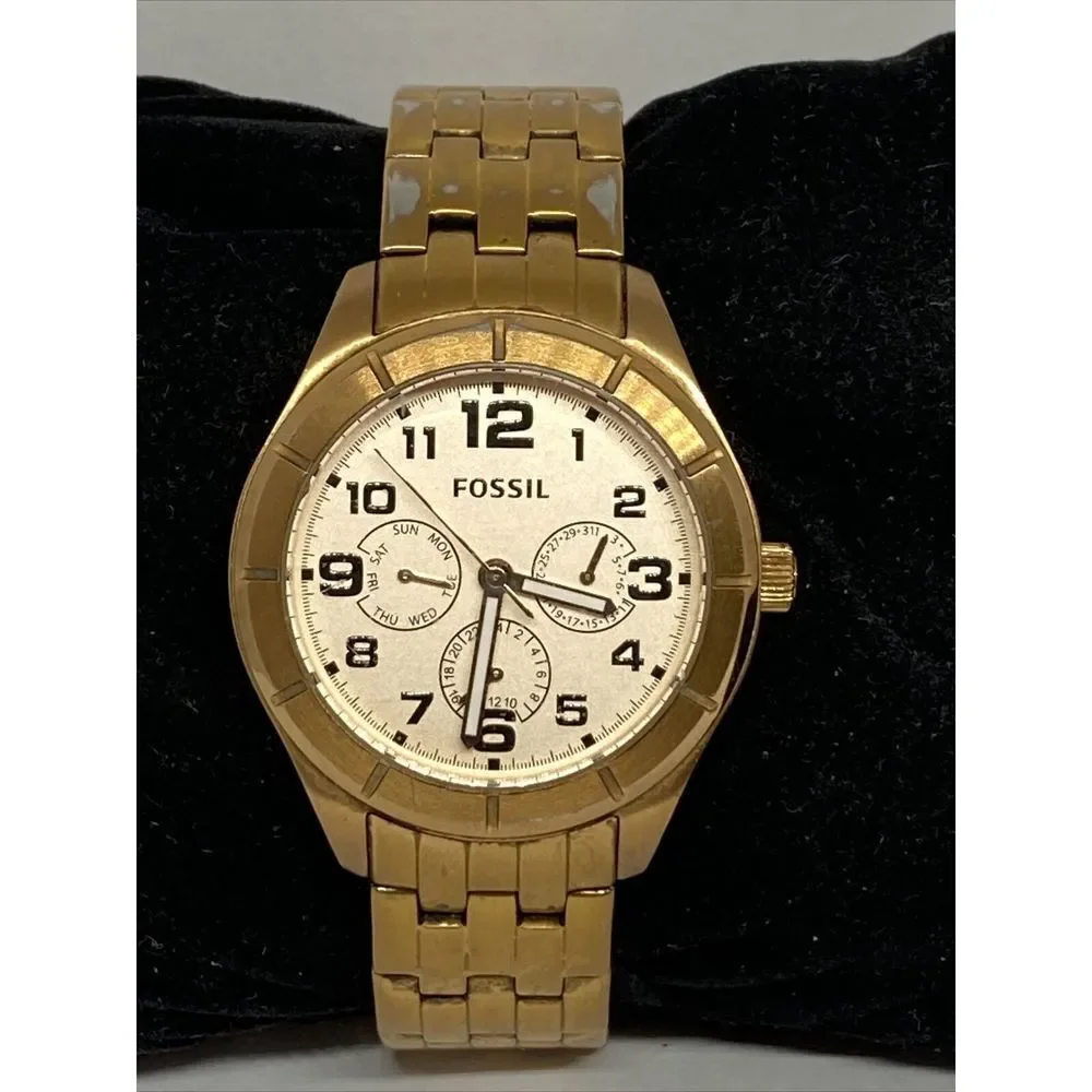 Fossil Classic BQ1411 Women's Rose Gold Stainless Steel Analog Dial Watch JK533